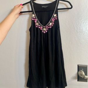 INC International Concepts Black Beaded Tank top 🖤 SIZE M